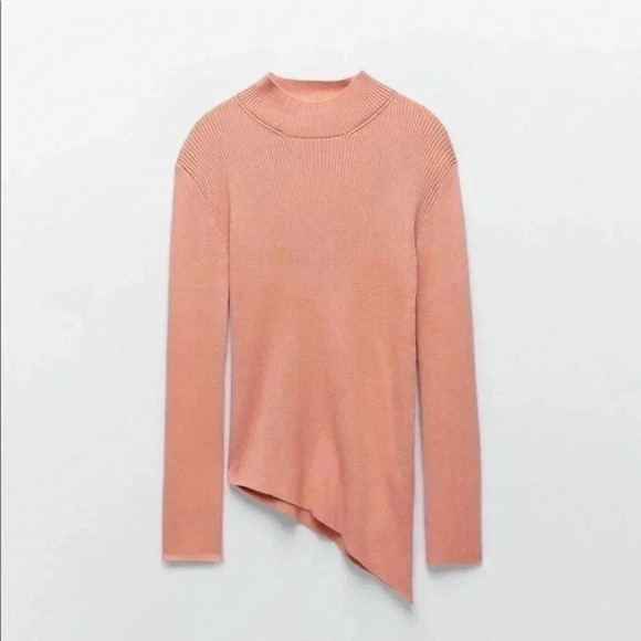 Zara Assymetrical knit top Small 2142/027 - Picture 2 of 6